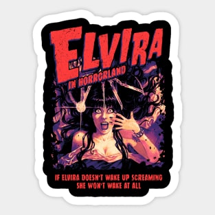 Elvira In Horrorland Classic Sticker